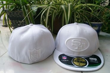 NFL 49ers White Fitted Hat