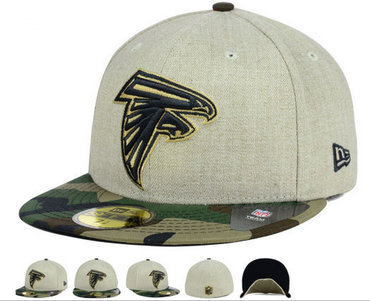 NFL Atlanta Falcons Cream Fitted Hats--60