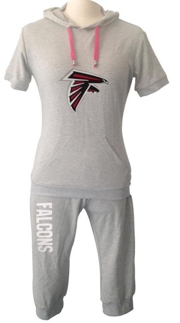 NFL Atlanta Falcons women's Hooded sport suit Grey
