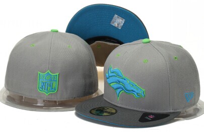 NFL Broncos fitted hat.Grey