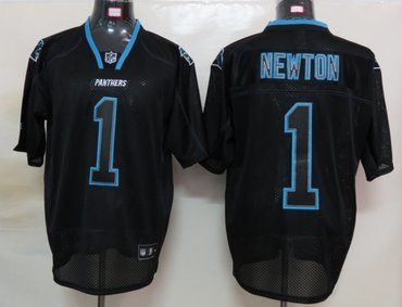 NFL NFL Carolina Panthers 1 Newton Lights Out Black Jerseys