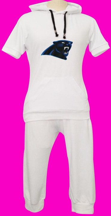 NFL Carolina Panthers women's Hooded sport suit White
