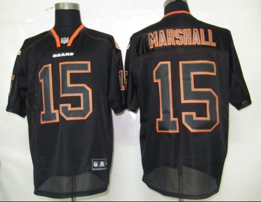 NFL Chicago Bears 15 Marshall Lights Out Black Jerseys