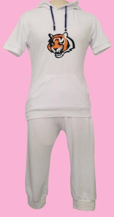 NFL Cincinnati Bengals women's Hooded sport suit White