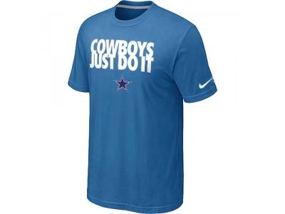 NFL Dallas cowboys Just Do It light Blue T-Shirt