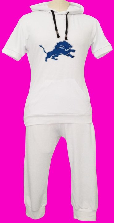 NFL Detroit Lions women's Hooded sport suit White