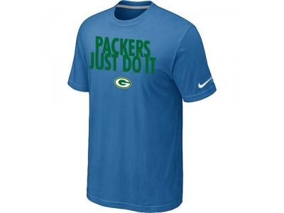 NFL Green Bay Packers Just Do It light Blue T-Shirt