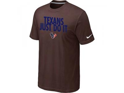 NFL Houston Texans Just Do It Brown T-Shirt