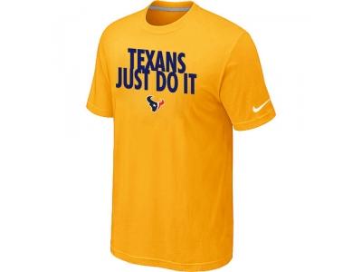 NFL Houston Texans Just Do It Yellow T-Shirt