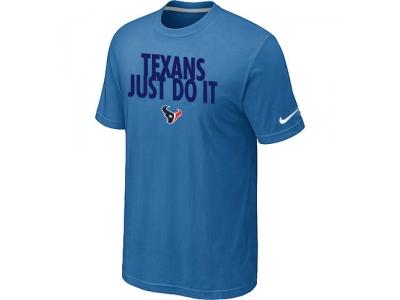 NFL Houston Texans Just Do It light Blue T-Shirt