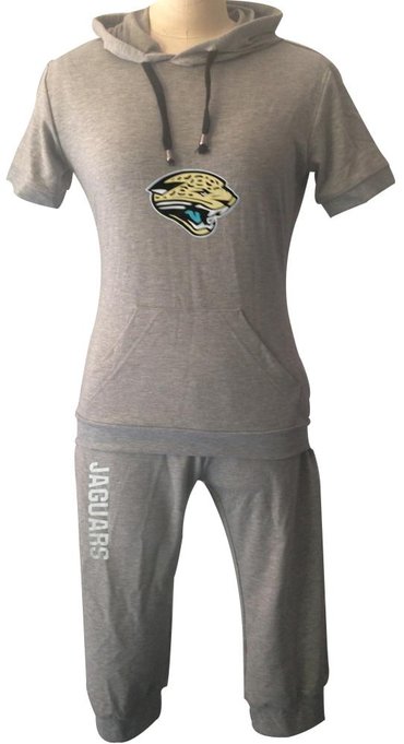 NFL Jacksonville Jaguars women's Hooded sport suit Grey
