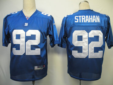 NFL Jersey New York Giants 92 Michael Strahan Blue Jerseys