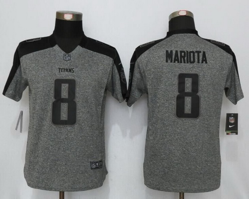 NFL Men's Nike Tennessee Titans #8 Marcus Mariota Stitched Black Anthracite Salute to Service Player Performance Hoodie