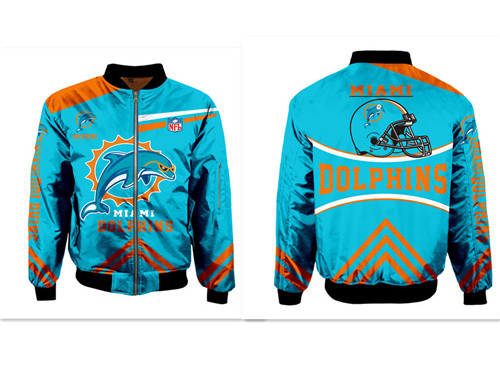 NFL Miami Dolphins Sublimated Fashion 3D Fullzip Jacket-2