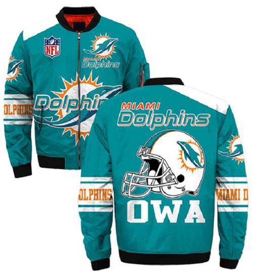 NFL Miami Dolphins Sublimated Fashion 3D Fullzip Jacket