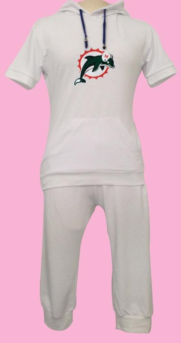NFL Miami Dolphins women's Hooded sport suit White