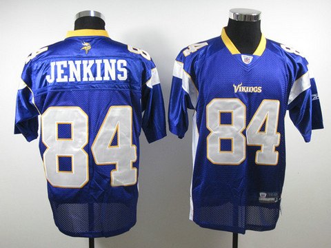 NFL Minnesota Vikings 84# Jenkins purple Jersey