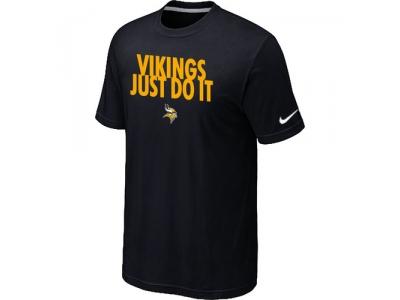 NFL Minnesota Vikings Just Do It Black T-Shirt