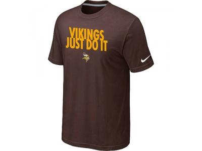 NFL Minnesota Vikings Just Do It Brown T-Shirt