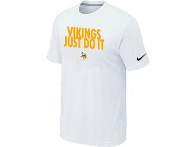 NFL Minnesota Vikings Just Do It White T-Shirt