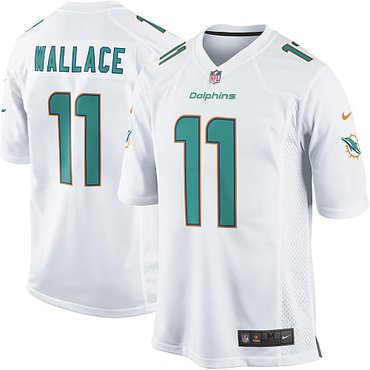 NFL NEW Miami Dolphins 11 Mike Wallace White Jerseys(Game)