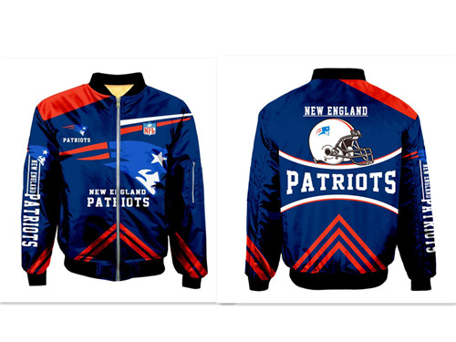 NFL New England Patriots Sublimated Fashion 3D Fullzip Jacket-3