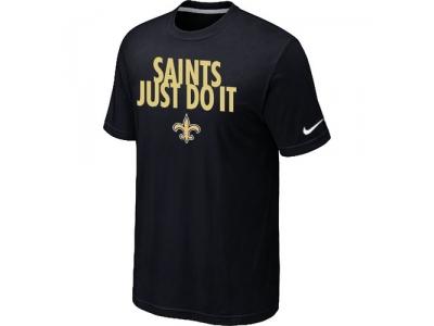 NFL New Orleans Saints Just Do It Black T-Shirt