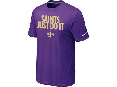 NFL New Orleans Saints Just Do It Purple T-Shirt