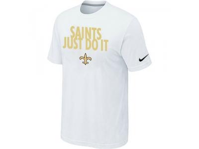NFL New Orleans Saints Just Do It White T-Shirt