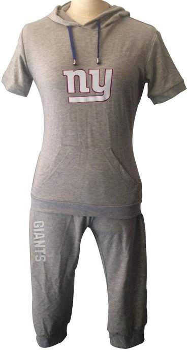 NFL New York Giants women's Hooded sport suit Grey