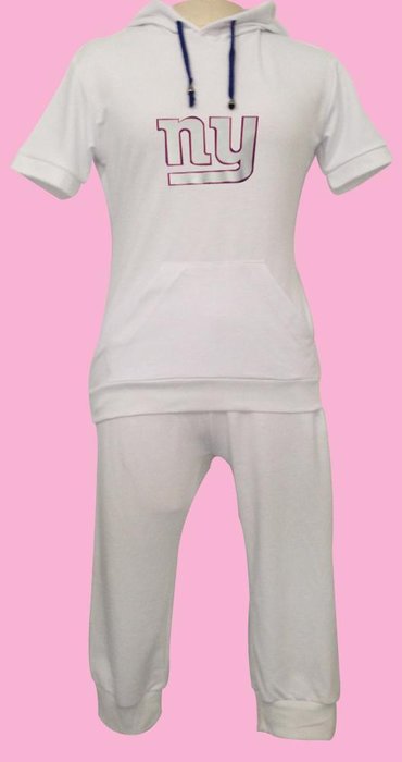 NFL New York Giants women's Hooded sport suit White