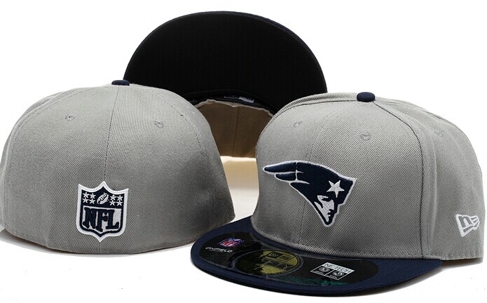 NFL Patriots fitted grey hat