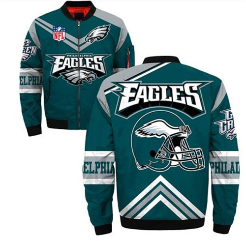 NFL Philadelphia Eagles Sublimated Fashion 3D Fullzip Jacket-2
