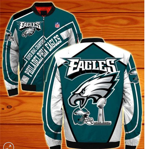 NFL Philadelphia Eagles Sublimated Fashion 3D Fullzip Jacket-3