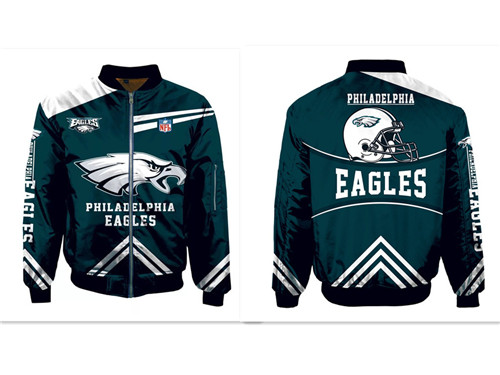 NFL Philadelphia Eagles Sublimated Fashion 3D Fullzip Jacket-4