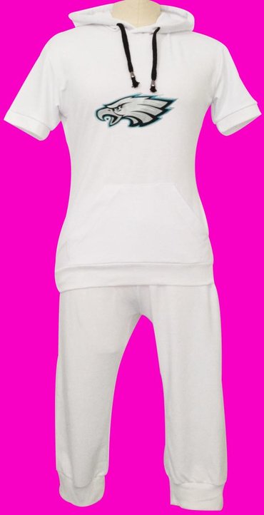 NFL Philadelphia Eagles women's Hooded sport suit White