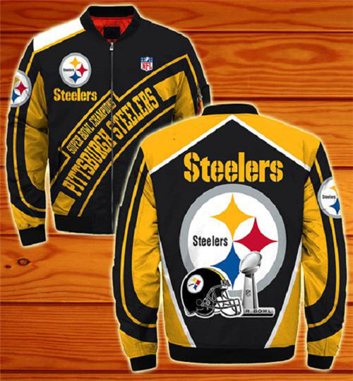 NFL Pittsburgh Steelers Sublimated Fashion 3D Fullzip Jacket-4