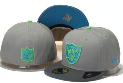 NFL Raiders fitted hat Grey