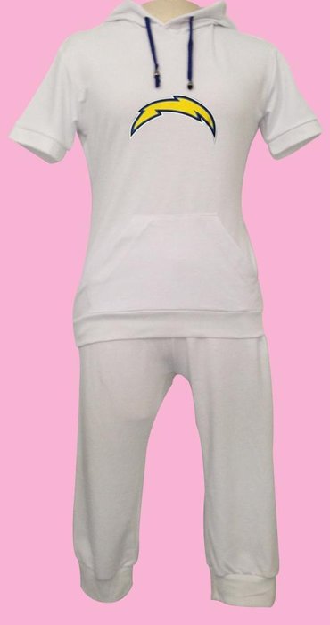 NFL San Diego Chargers women's Hooded sport suit White
