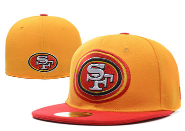 NFL San Francisco 49ers Yellow Fitted Hats--LX