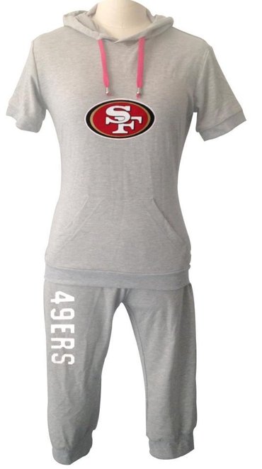 NFL San Francisco 49ers women's Hooded sport suit Grey