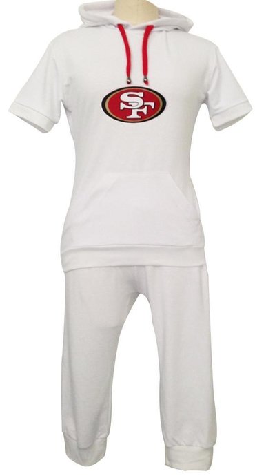 NFL San Francisco 49ers women's Hooded sport suit White