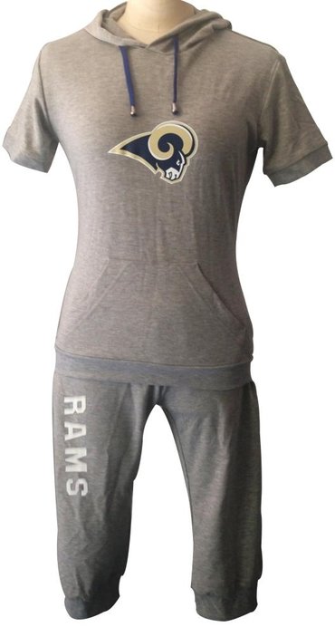 NFL St. Louis Rams women's Hooded sport suit Grey