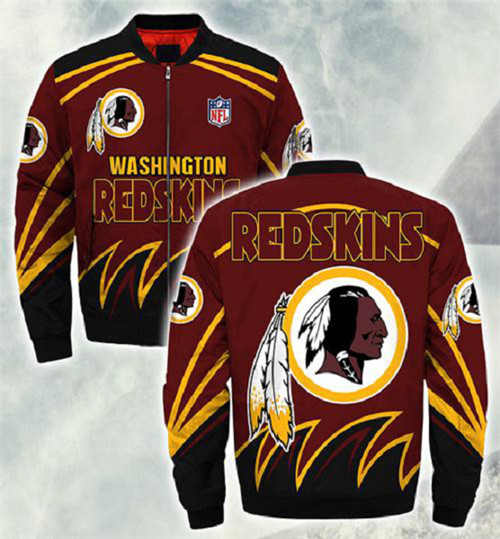NFL Washington Redskins Sublimated Fashion 3D Fullzip Jacket-3_副本