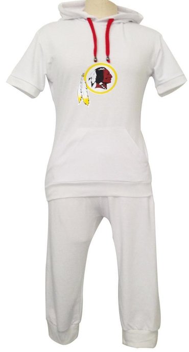NFL Washington Redskins women's Hooded sport suit White