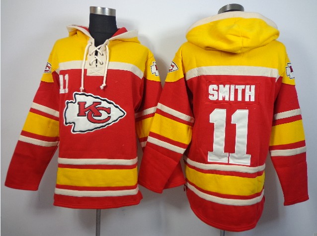 NFLPLAYERS Kansas City Chiefs #11 Alex Smith Red Hoody