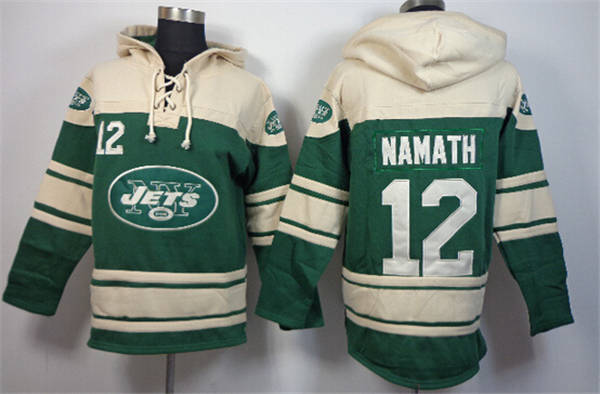 NFLPLAYERS New York Jets #12 Joe Namath Green Hoody