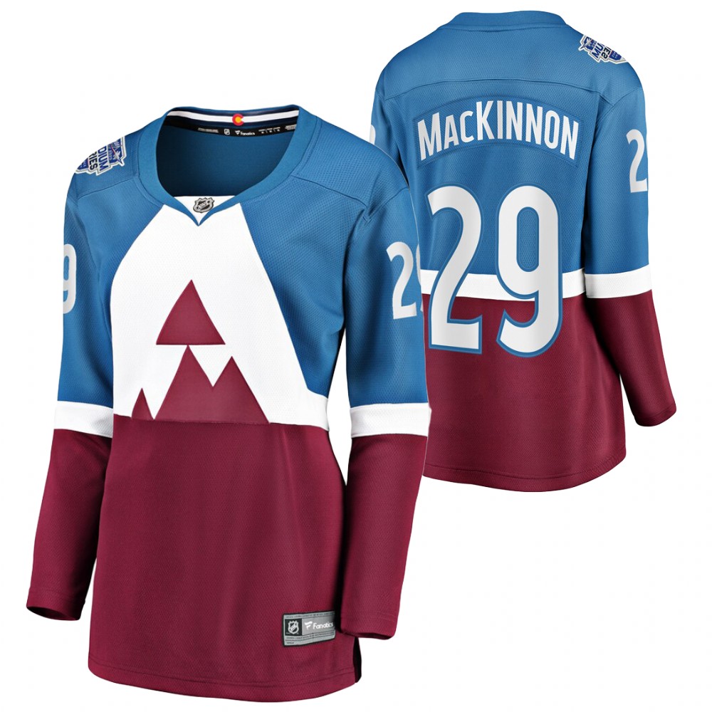 NHL Avalanche Nathan MacKinnon Women's Breakaway Player 2020 Stadium Series Jersey Fanatics Branded