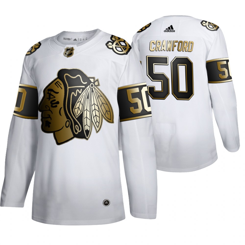 NHL Blackhawks Corey Crawford Men's Limited 2019-20 Golden Edition Jersey