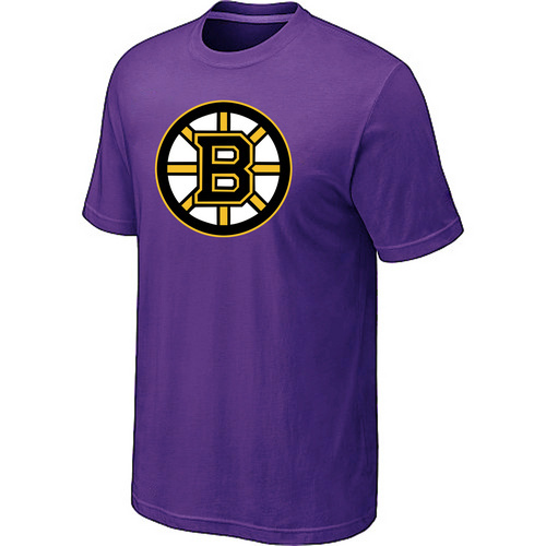 NHL Boston Bruins Big & Tall Logo Purple T-Shirt